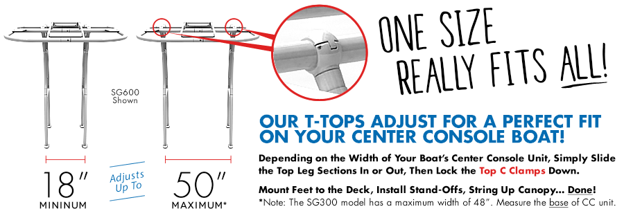 How universal t-tops are adjustable