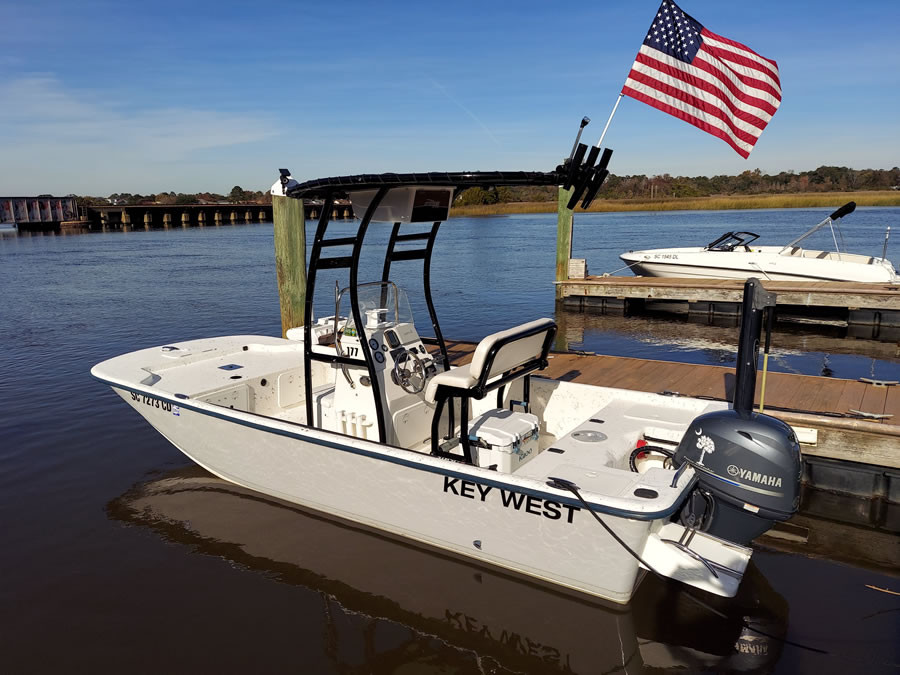 2010 Key West 177 Skiff with SG300 T-Top Review | Stryker T-Tops ...