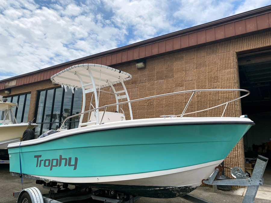 1996 Trophy Bayliner 1903 with SG300 TTop Review Stryker TTops