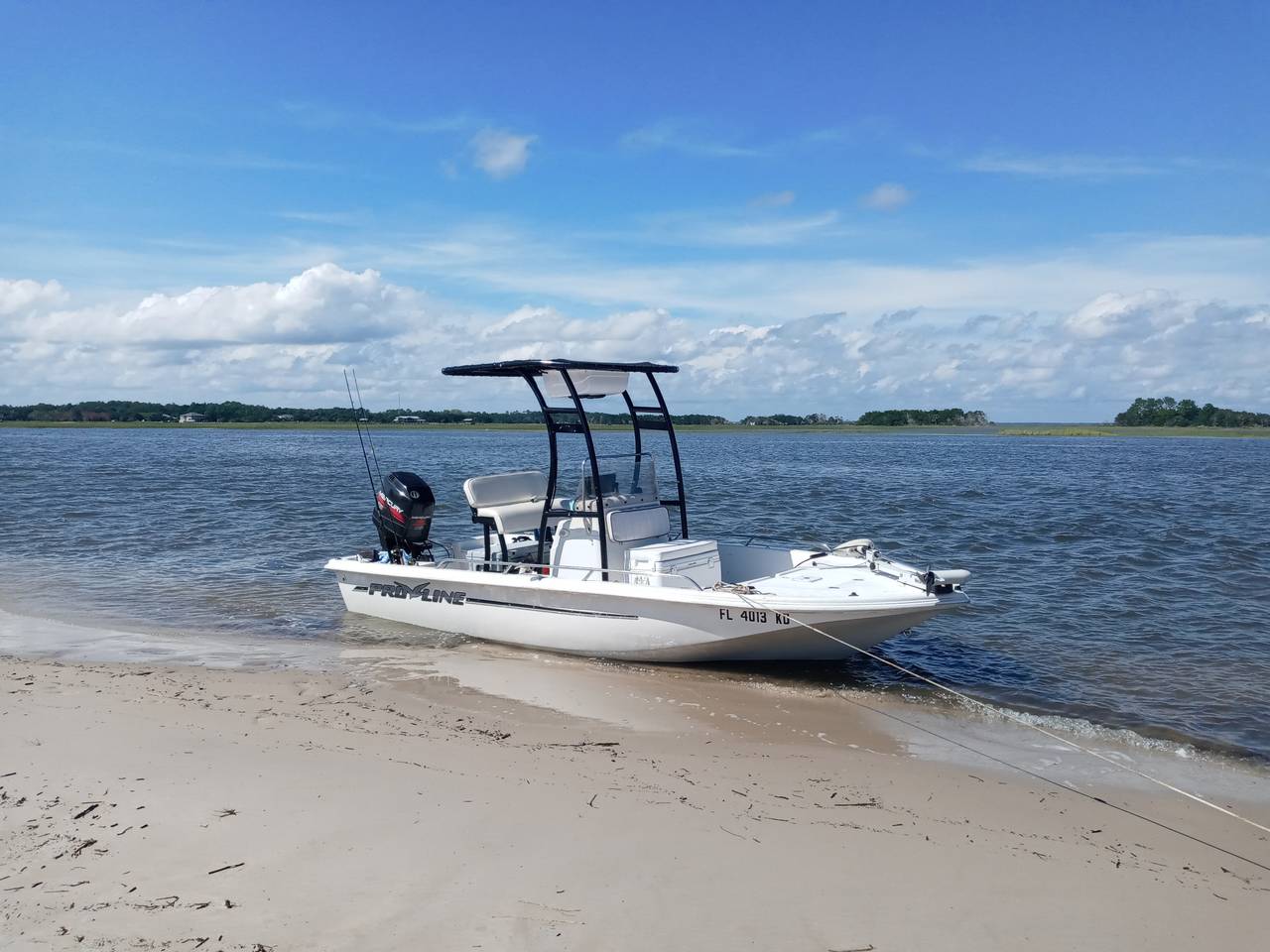 1998 Pro-Line 180 Sport Utility Bay with a SG300 boat t-top, photo 2 of 2