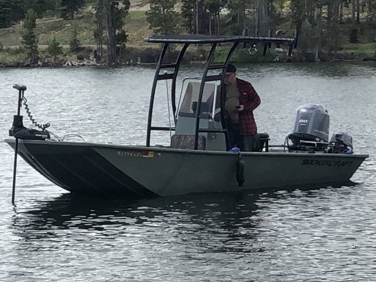 2017 Smoker Craft 1866 Sportsman with a SG300 boat t-top, photo 1 of 6