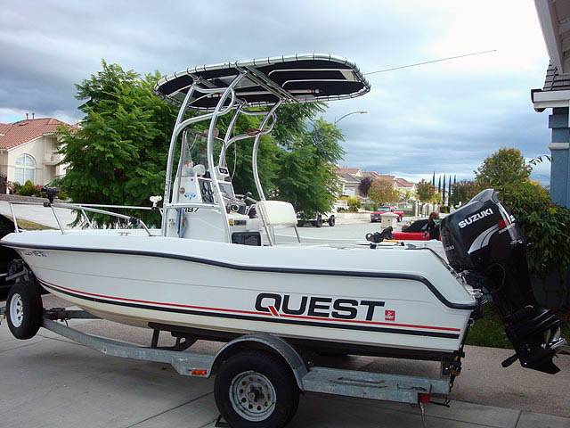 1991 Four Winns Quest 187 with a SG600 boat t-top, photo 1 of 3