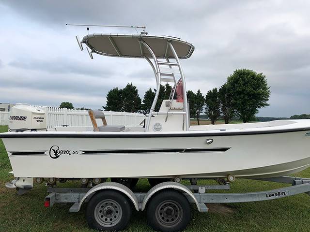 1992 C-Hawk with a SG300 boat t-top, photo 1 of 3