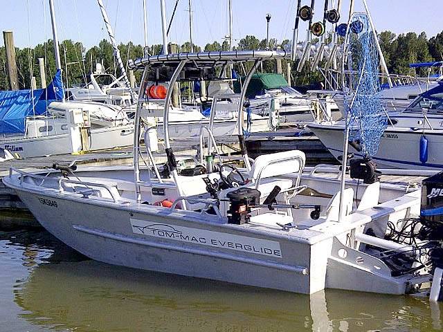 1992 Tom Mac Welded Aluminum 20' with a SG300 boat t-top, photo 1 of 9