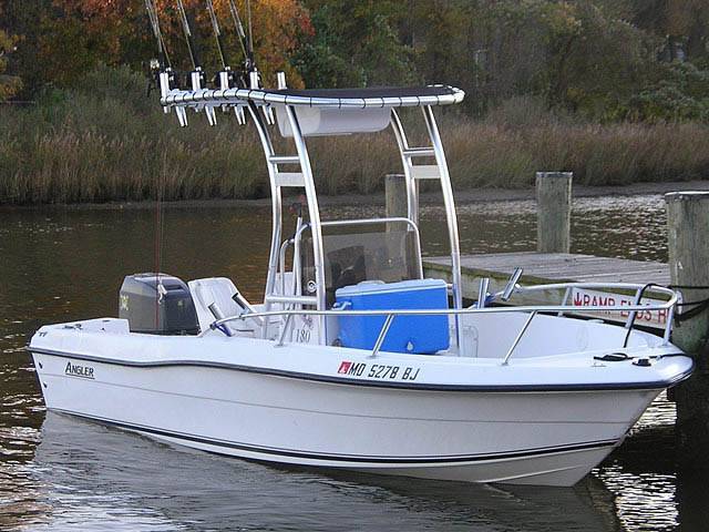 2000 Angler 180 with a SG300 boat t-top, photo 1 of 3
