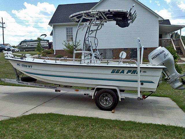 2002 Sea Pro 1850 with a SG600 boat t-top, photo 1 of 3