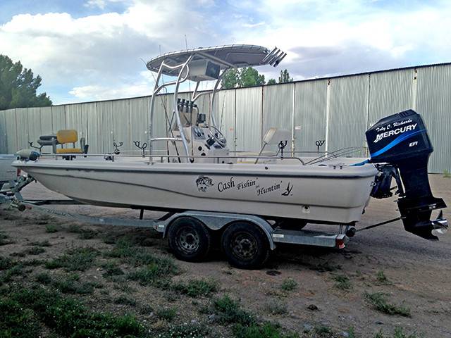 2003 Fishmaster with a SG600 boat t-top