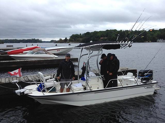 2004 Boston Whaler Montauk 170 with a SG600 boat t-top, photo 1 of 2