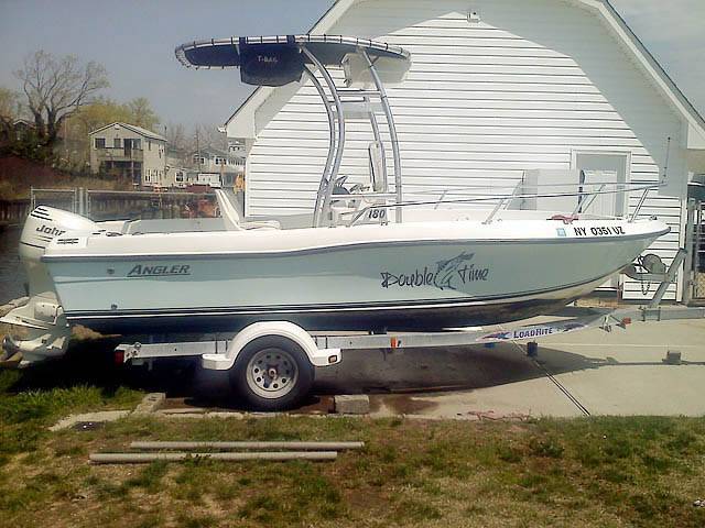 2005 Angler 180 with a SG300 boat t-top