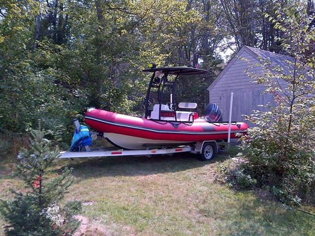2007 Zodiac Pro16 Man with a SG300 boat t-top, photo 2 of 4