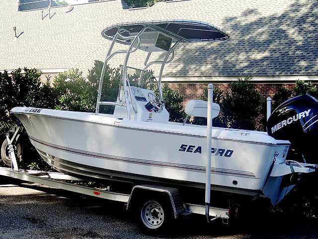 2008 Sea Pro 186CC with a SG600 boat t-top, photo 1 of 2