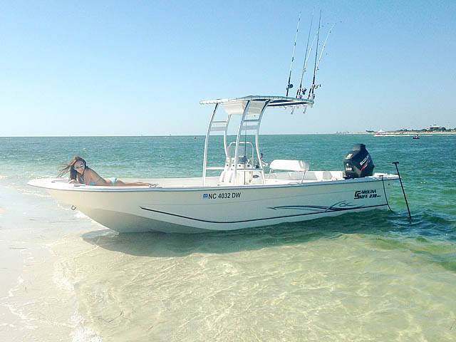 2012 Carolina Skiff 238DLV with a SG300 boat t-top, photo 1 of 10