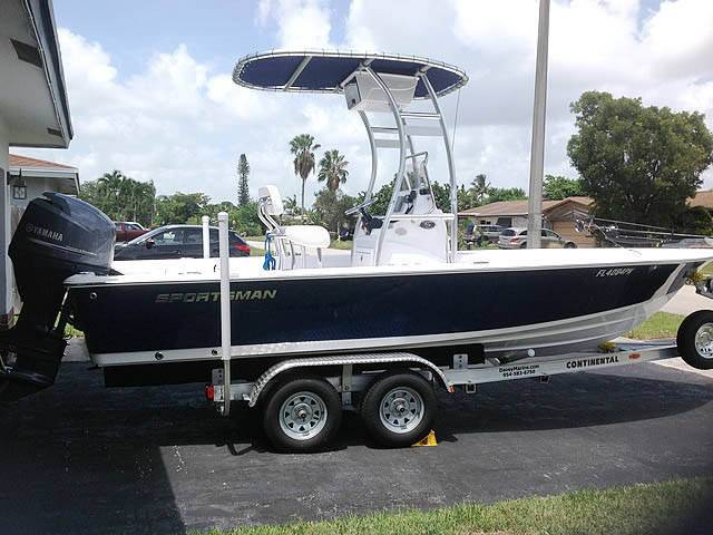 2013 Sportsman 207 with a SG300 boat t-top, photo 1 of 3