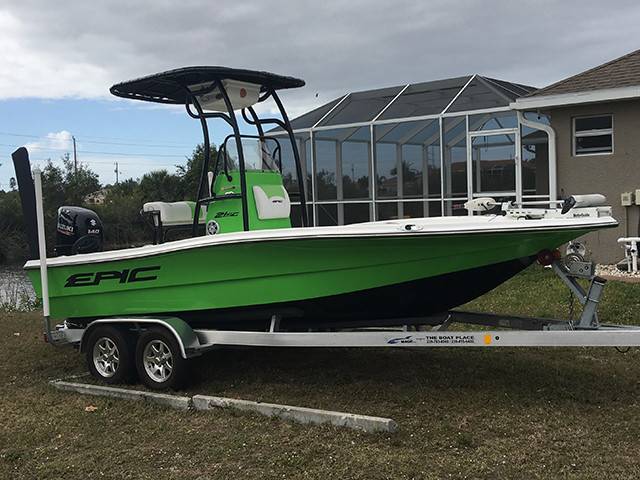 2017 Epic 21SC with a SG600 boat t-top