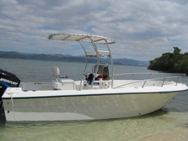 Angler 204 with a SG300 boat t-top, photo 1 of 5