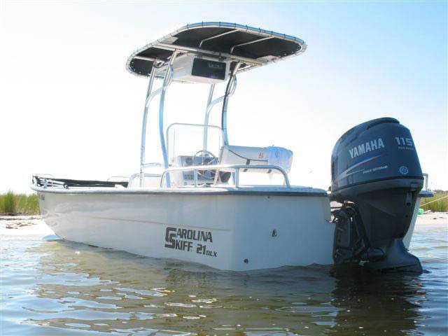 Carolina Skiff with a SG600 boat t-top, photo 1 of 3