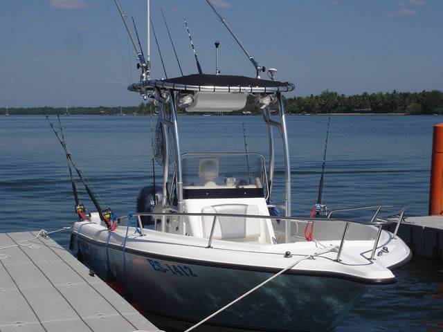 Century with a SG600 boat t-top, photo 1 of 2