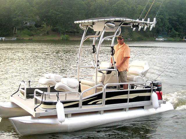 Godfrey Sea Ryder Pontoon / Custom with a SG600 boat t-top, photo 2 of 9