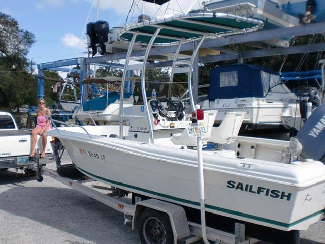 Sailfish with a SG300 boat t-top, photo 1 of 2