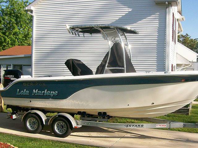 Sea Fox with a SG600 boat t-top