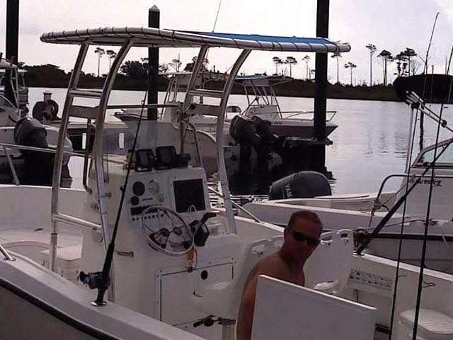 Sea Pro 21' with a SG300 boat t-top