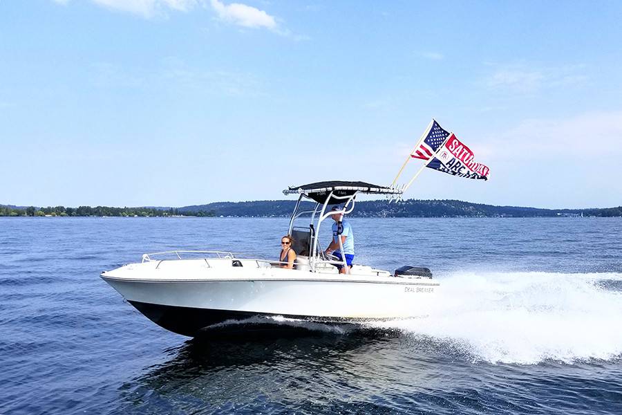 1989 Larson DC-184 International with a SG600 boat t-top, photo 2 of 2