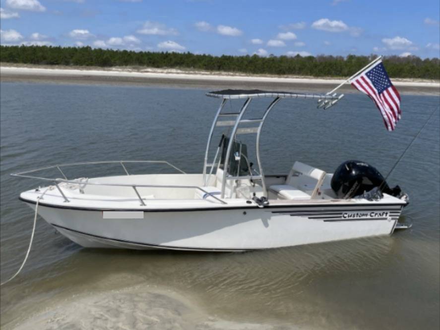 1991 Custom Craft (Custom Marine) 1900CC with a SG300 boat t-top, photo 2 of 3
