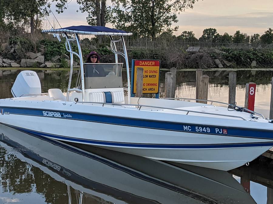 1992 Scarab Sportster with a SG600 boat t-top, photo 2 of 4