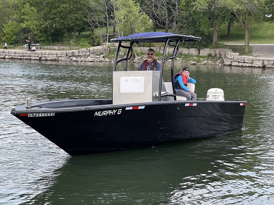 1998 Custom Hull Keel with a SG600 boat t-top, photo 1 of 5
