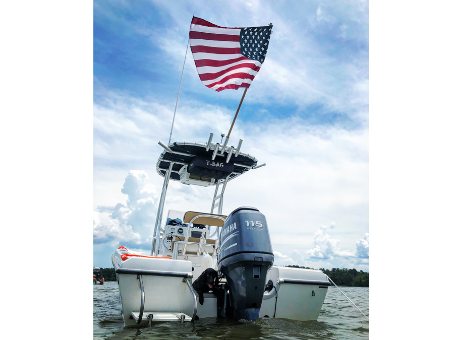2002 Sea Pro 190 center console with a boat t-top, photo 2 of 4