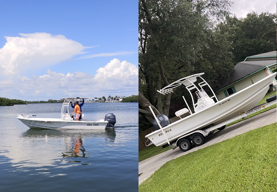 2005 Sea Pro with a SG300 boat t-top, photo 3 of 3