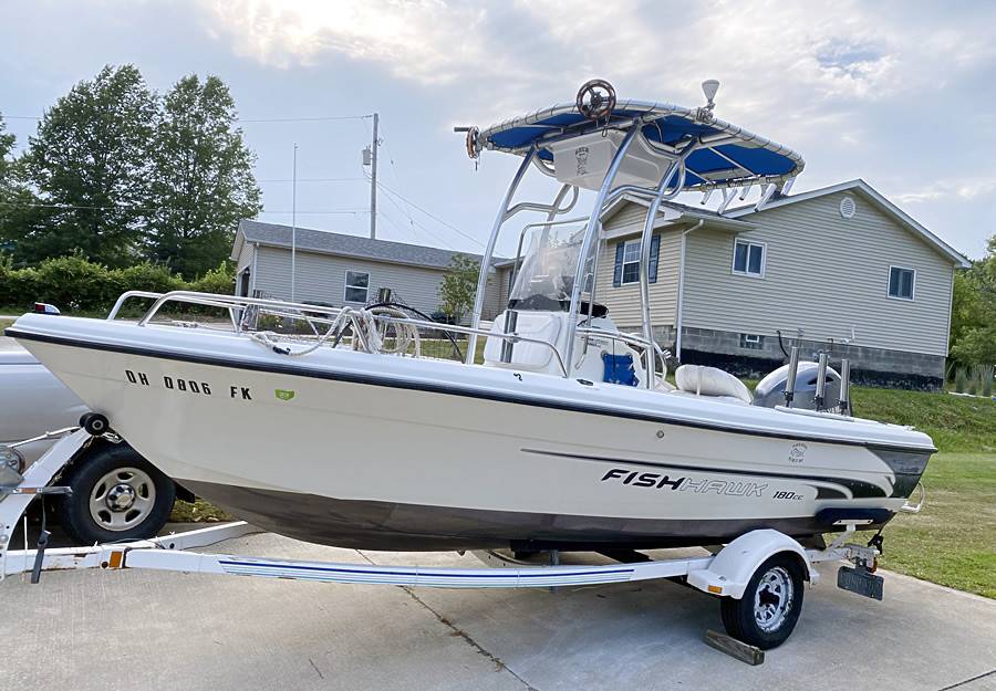 2008 Crestliner Fish Hawk with a SG600 boat t-top, photo 3 of 9