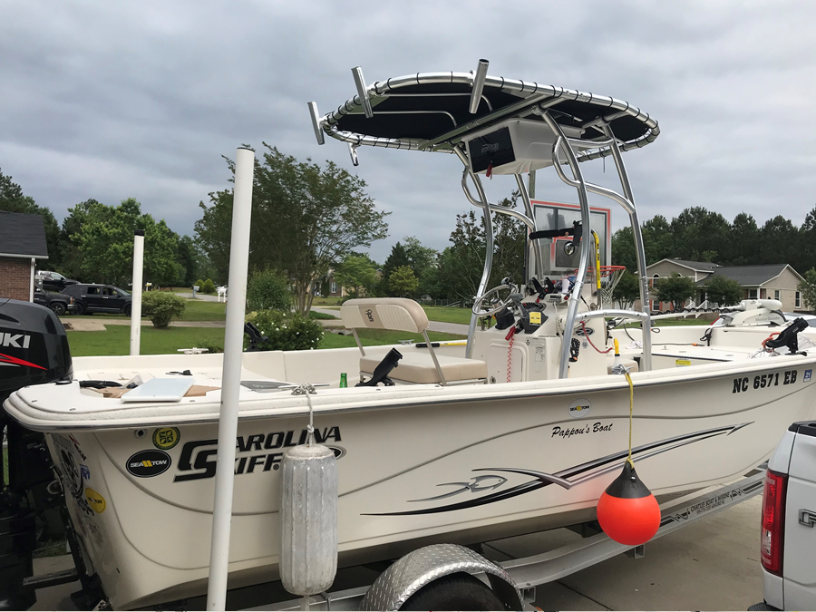 2015 Carolina Skiff 198 with a SG600 boat t-top, photo 1 of 2