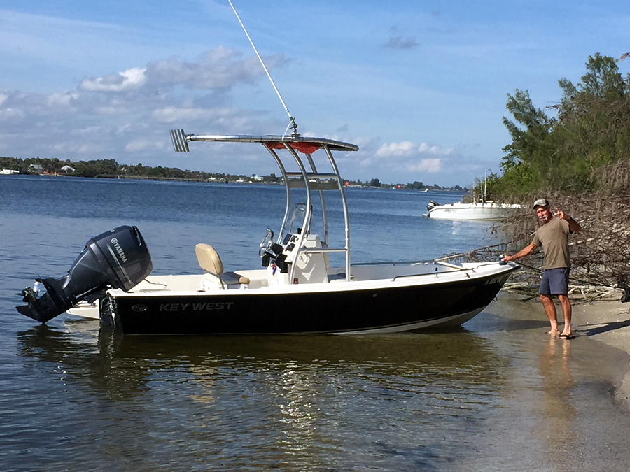 2016 Key West 1720 CC with a SG300 boat t-top, photo 1 of 3