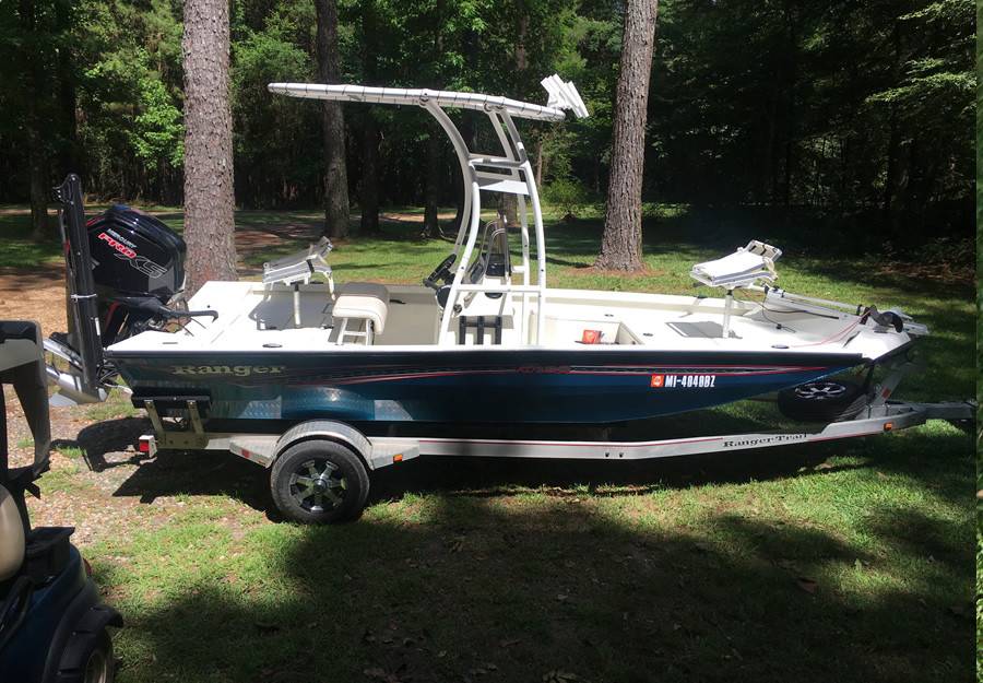 2019 Ranger RB190 with a SG300 boat t-top, photo 1 of 4